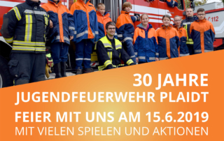 Plakat 30 Jahre Jugendfeuerwehr